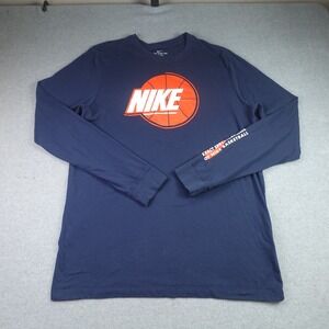 Nike Shirt Mens XL Tall Navy Blue Athletic Long Sleeve Basketball Tee